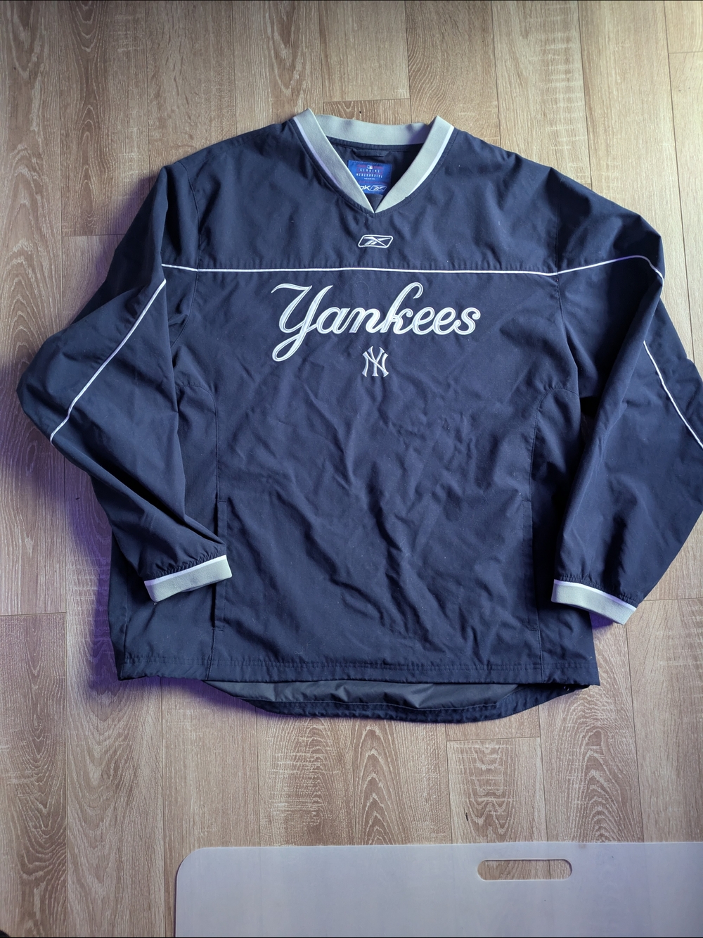 Reebok Yankees Navy Pullover with White Trim